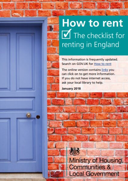  Cover of the 'How to Rent' booklet