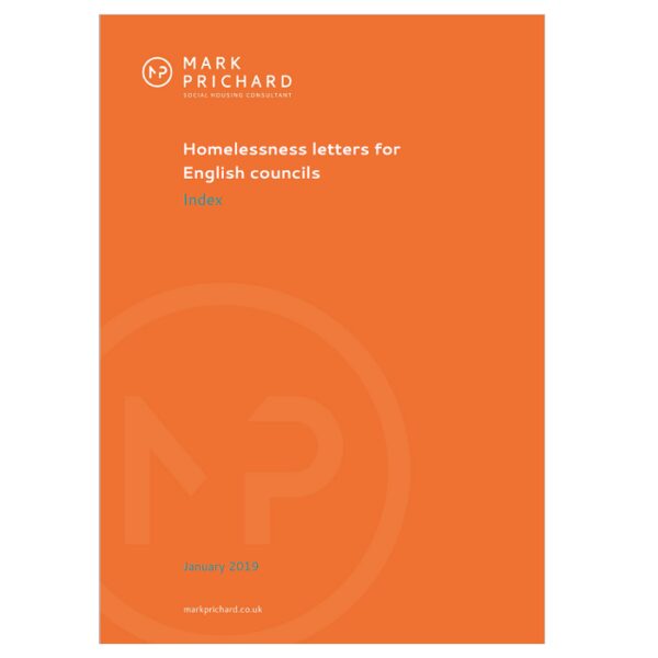 Cover of letters index