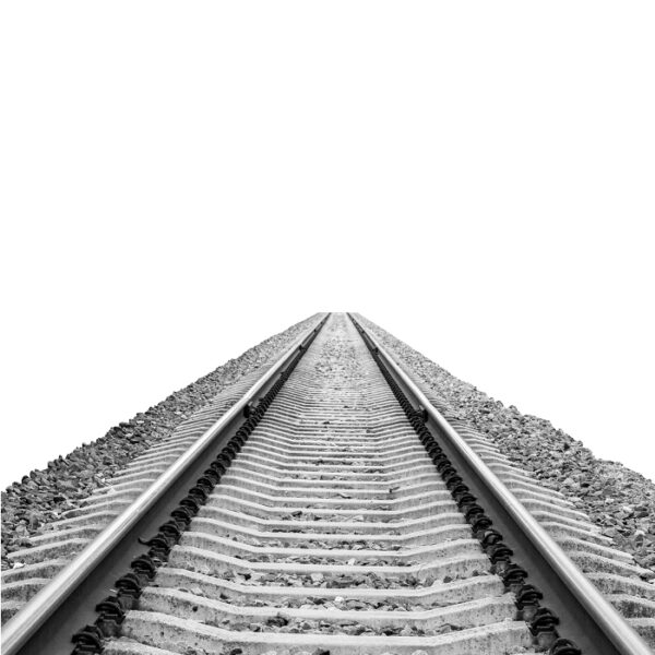 Image of train tracks into distance