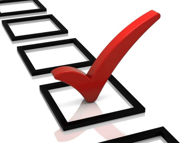 Image of checklist with option ticked