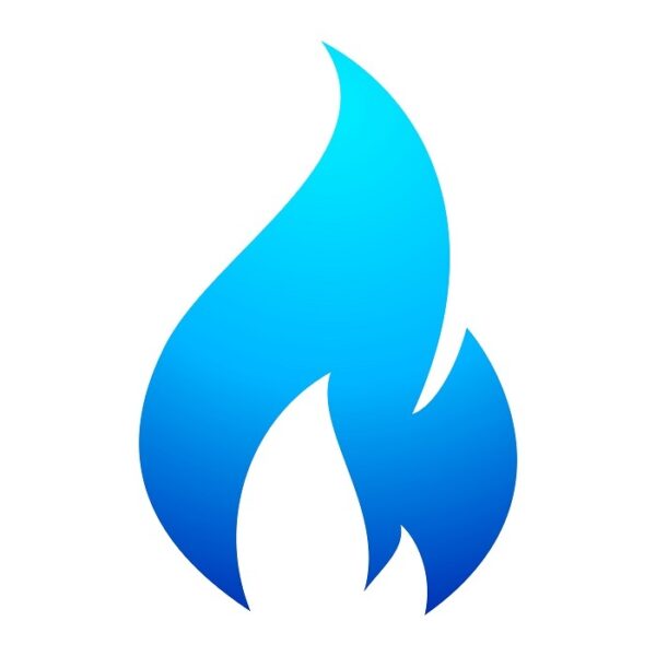 Gas flame illustration