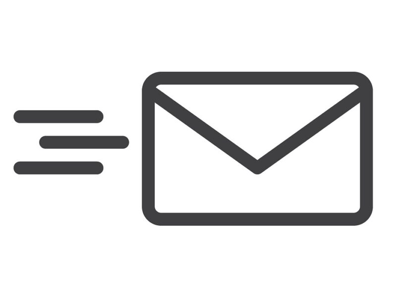 Illustration of letter being sent