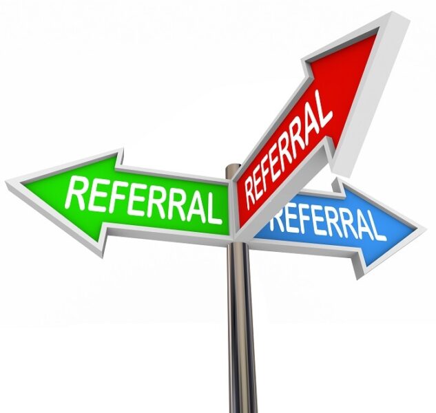 Referral sign illustration 