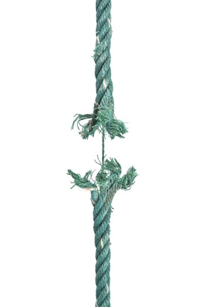 A photograph of a rope breaking