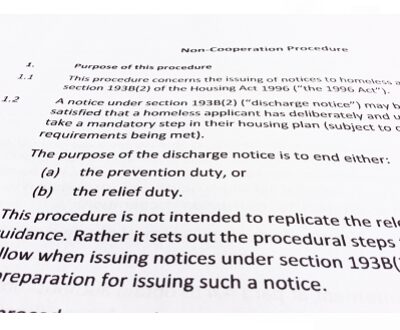 Non-cooperation procedure